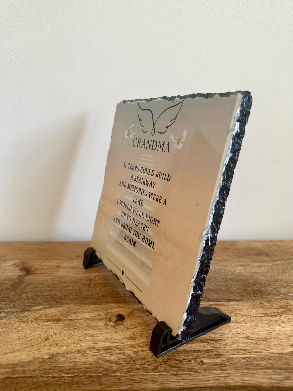 Ex-Display | Indoor/Outdoor - Rock Slate - Grandma In Memory Of Design (approx 20x20)