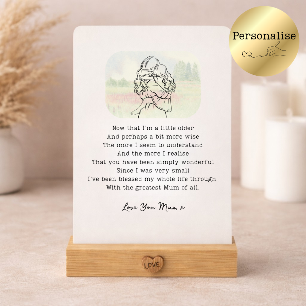 Personalised Metal Plaque - Mother Daughter Design