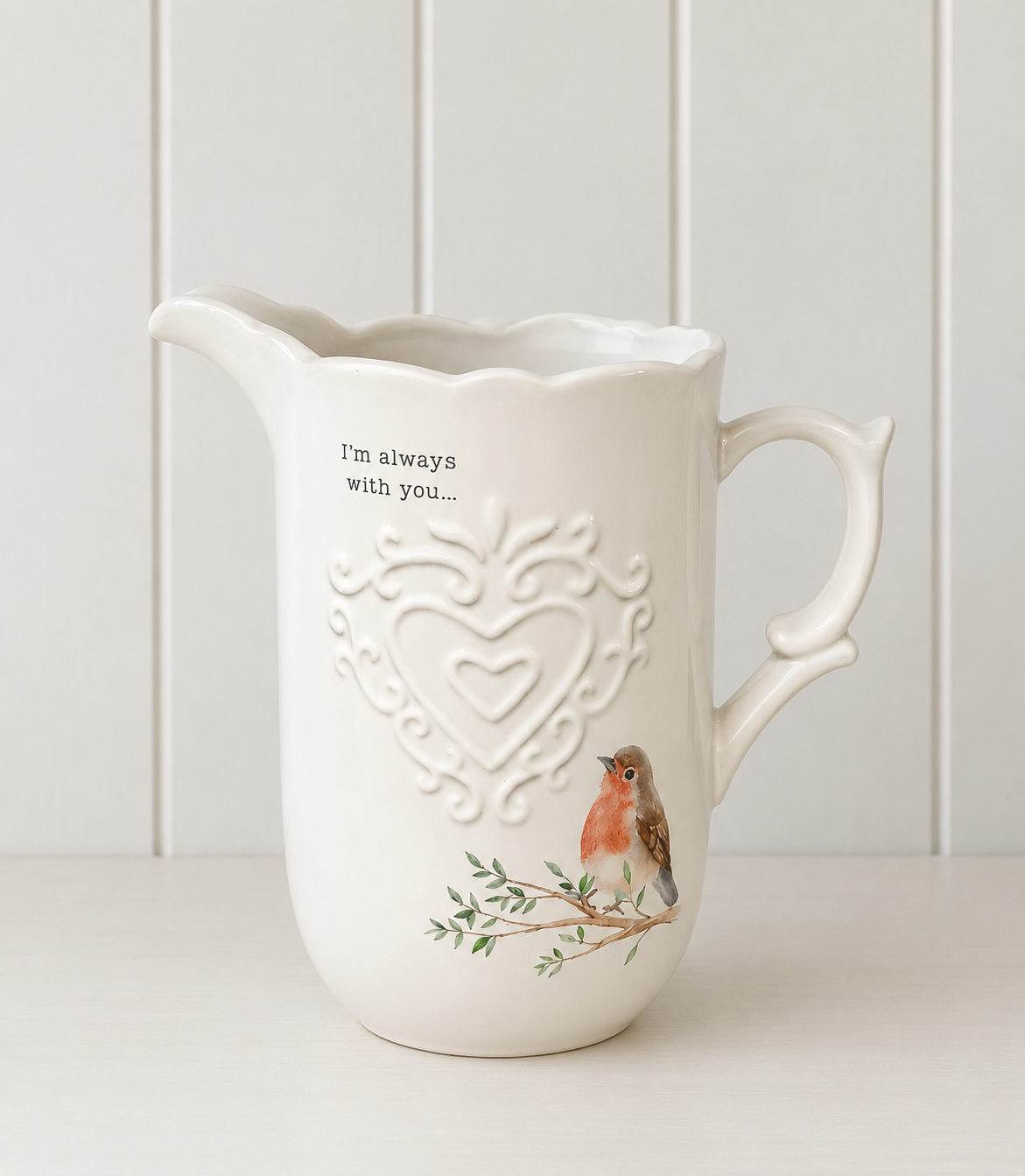 Robin Design Decorative Ceramic Jug Vase