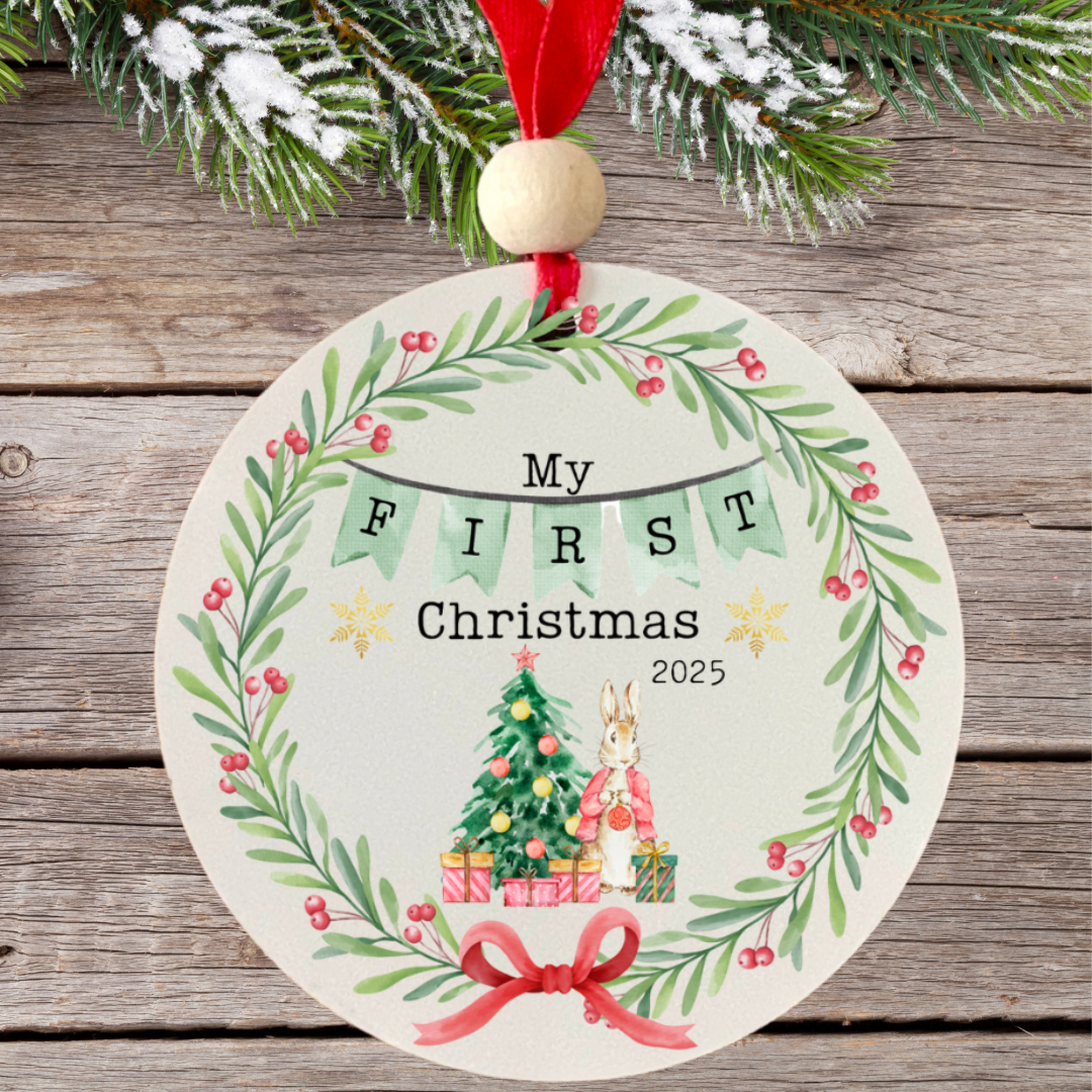 Personalise with Name - My First Christmas Bauble (more colour options)