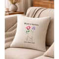 Personalised Birth Flower Garden Design Cushion