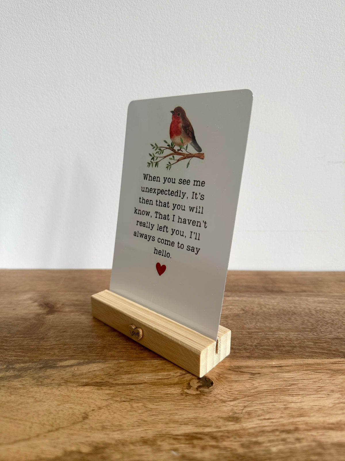 Ex-Display | Metal Plaque - Robin Design