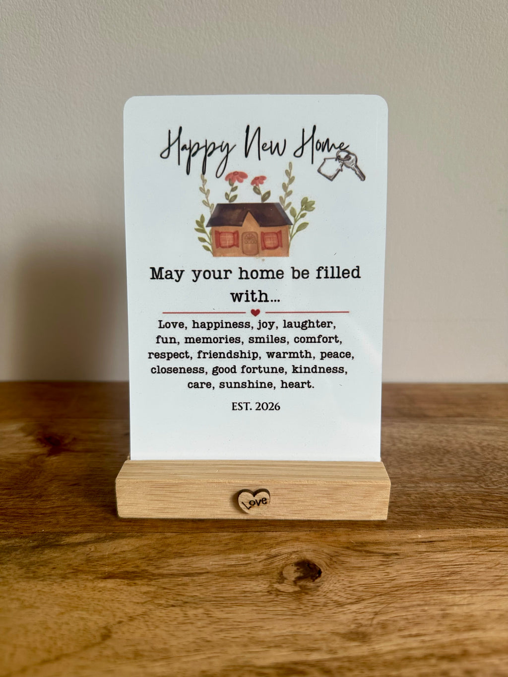 Ex-Display | Metal Plaque - Happy New Home est.2026 Design