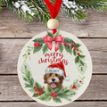 Personalised Pet Santa Hat Design Bauble