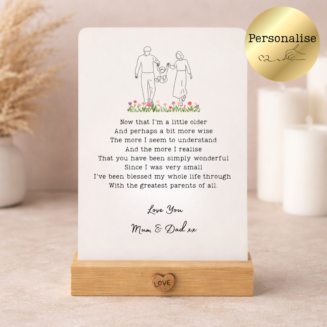 Personalised Metal Plaque - Greatest Parents Design