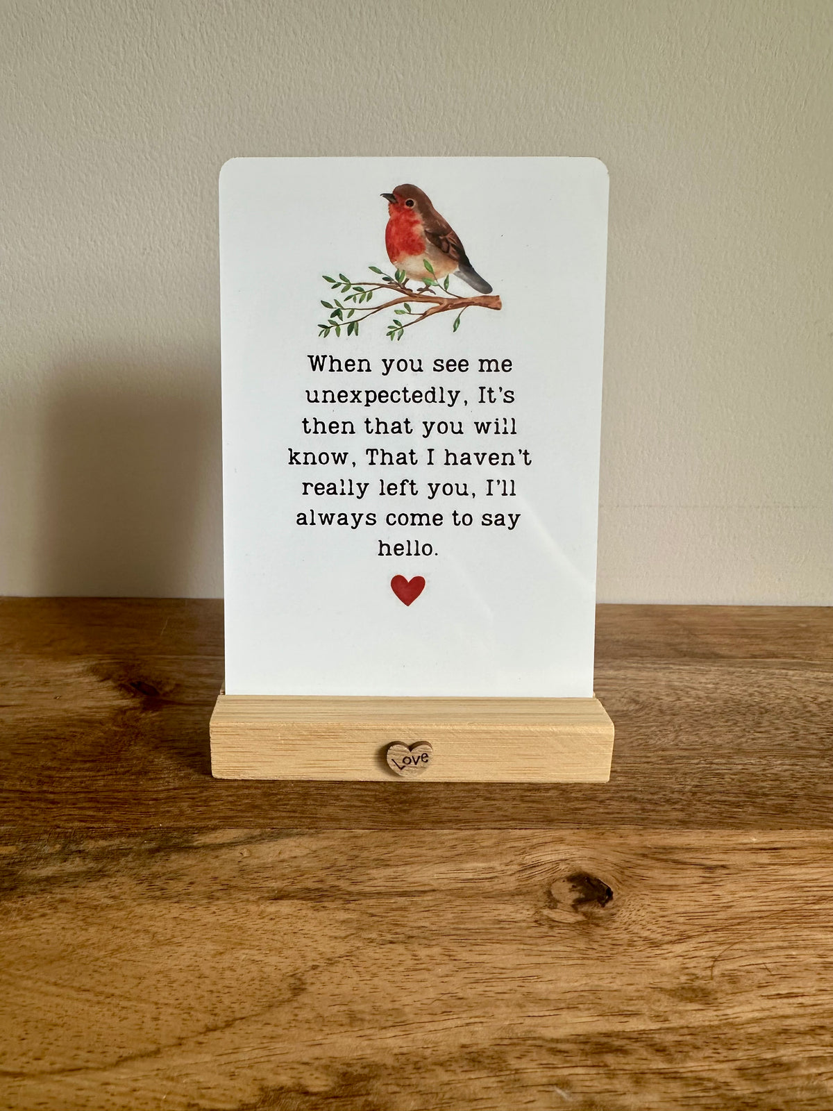 Ex-Display | Metal Plaque - Robin Design