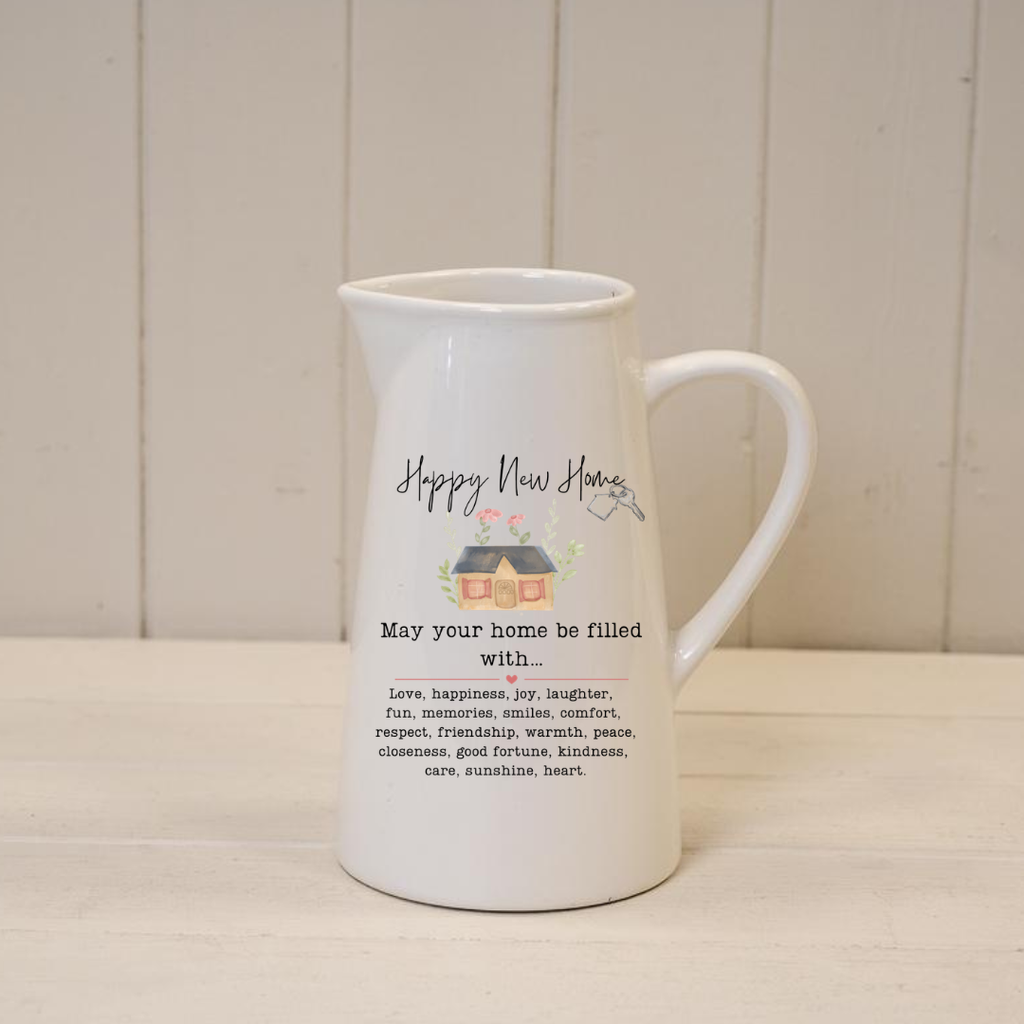 Happy New Home Design Jug Vase