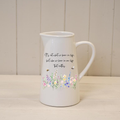 ‘It’s who we have in our life that matters’ Design Jug Vase