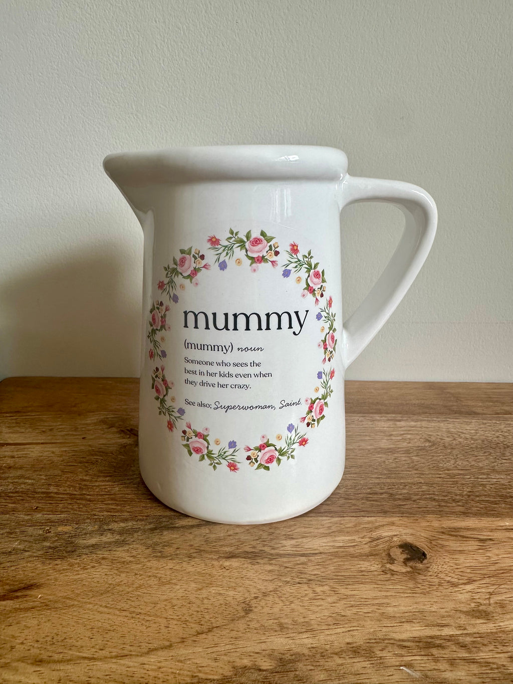 Ex-Display | Rustic Farmhouse Jug Vase - Mummy Design| Small