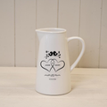 Personalised Love Birds Design Jug Vase