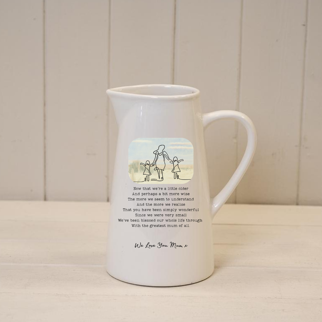 Personalised Ceramic Jug – Mother & Daughters Poem Vase