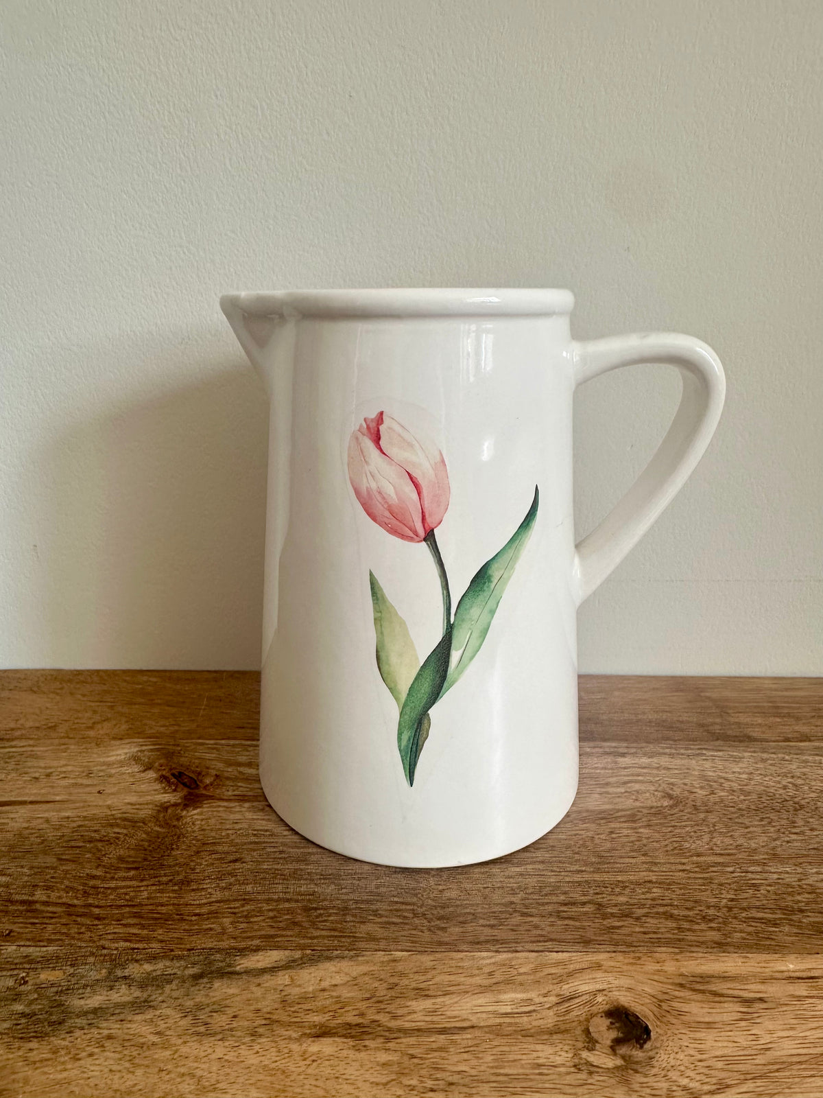 Ex-Display | Rustic Farmhouse Jug Vase - Tulip Design | Medium