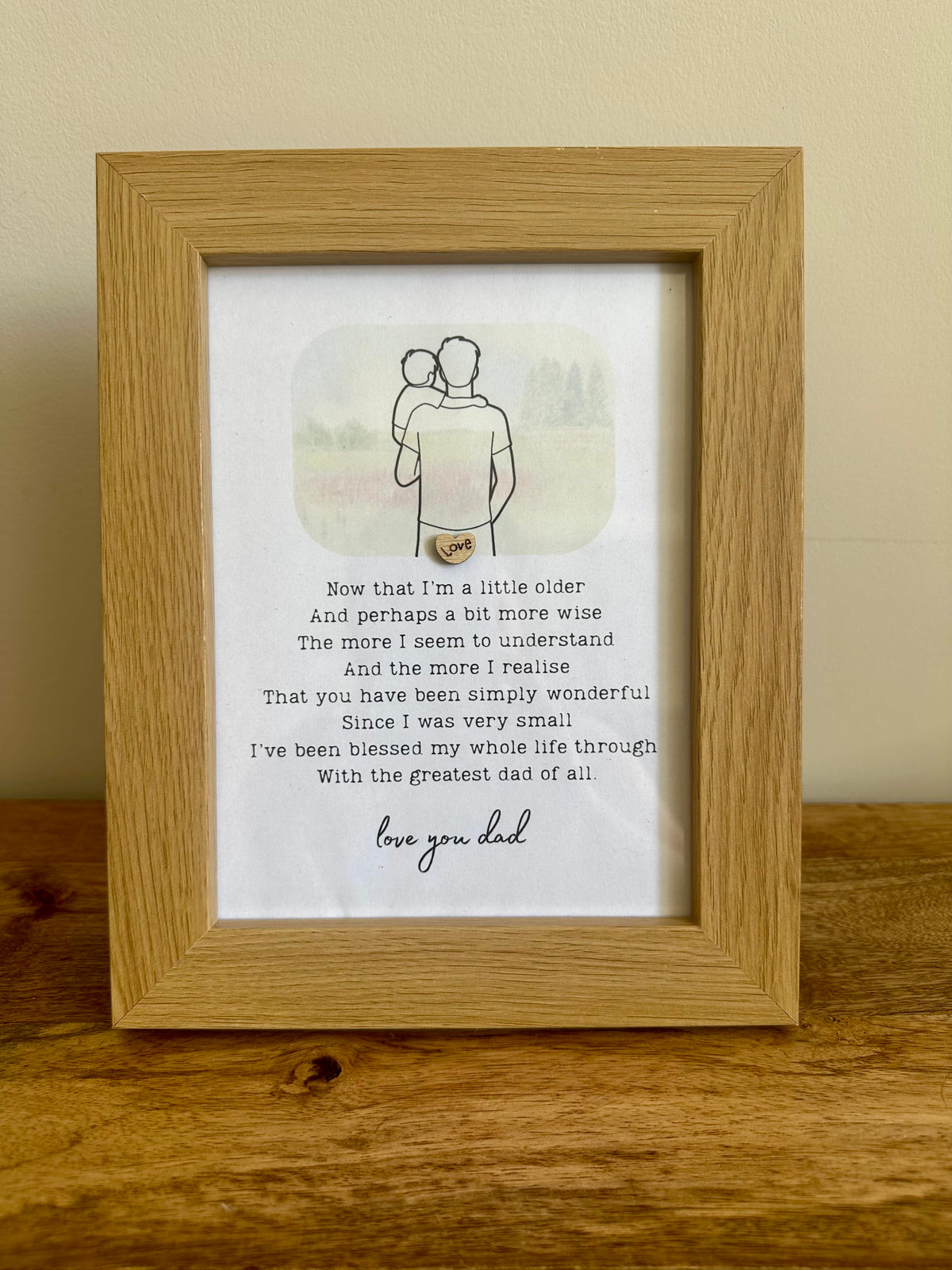 Ex-Display | Love you Dad Design Framed Print