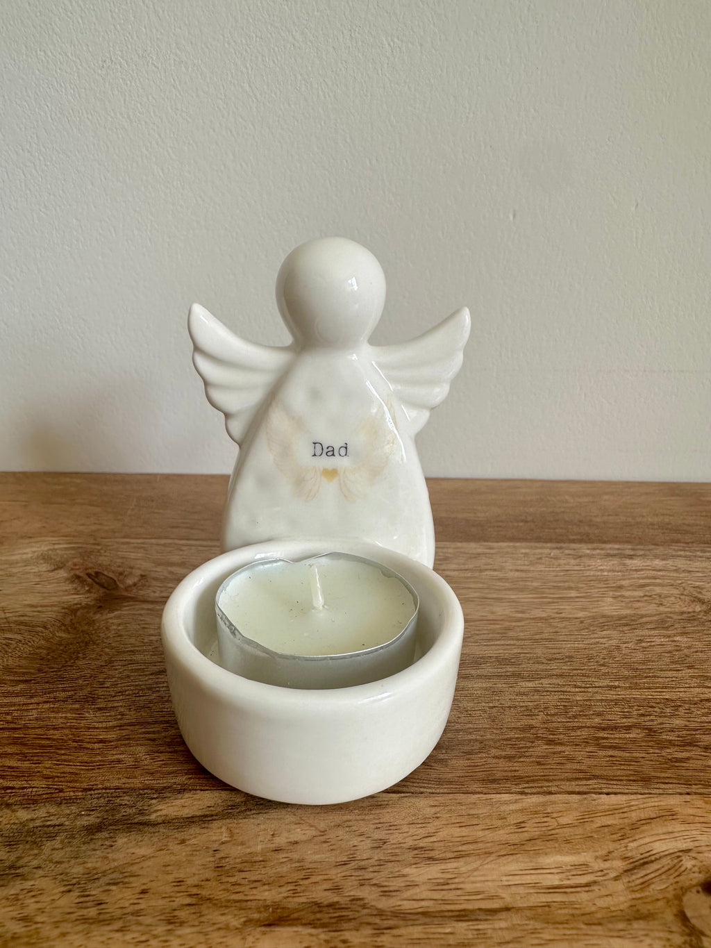 Ex-Display | Ceramic Angel Tealight - Dad