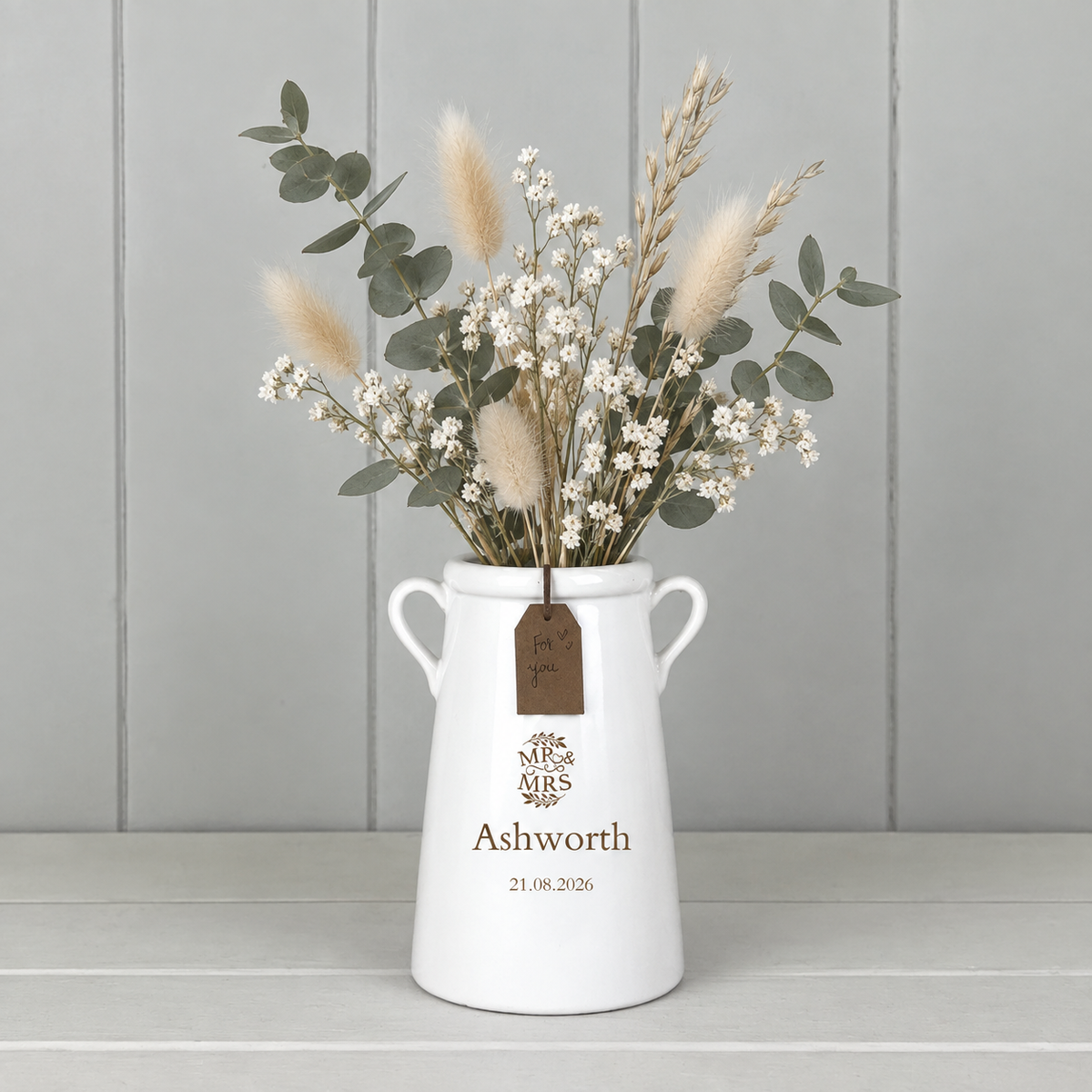 Personalised Wedding Gift ‘For You’ Vase.