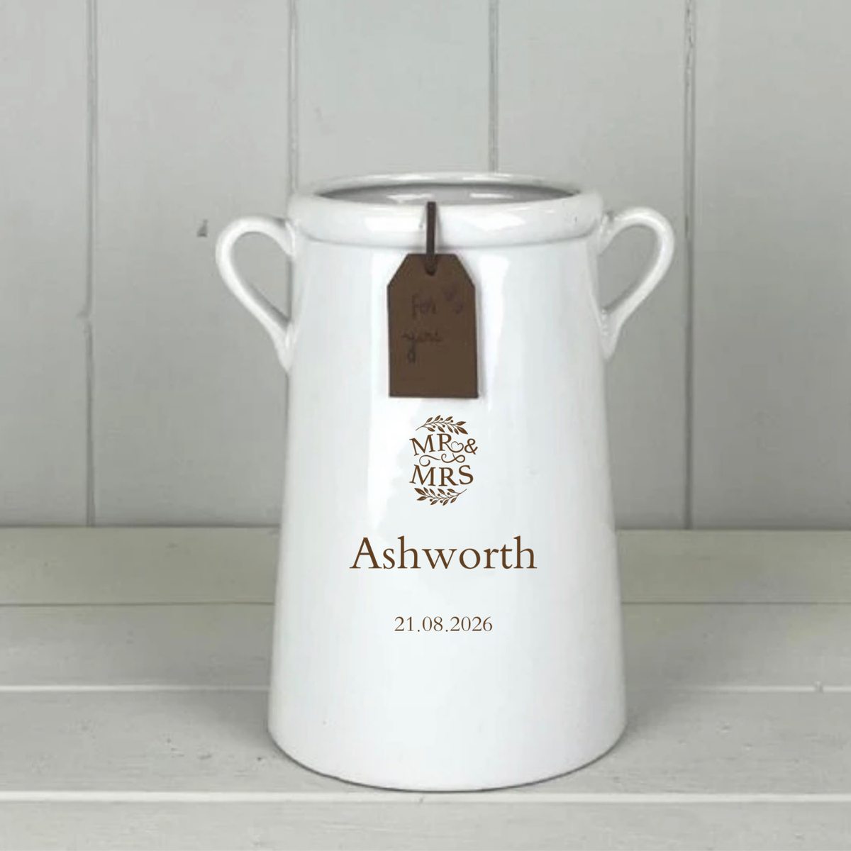Personalised Wedding Gift ‘For You’ Vase.
