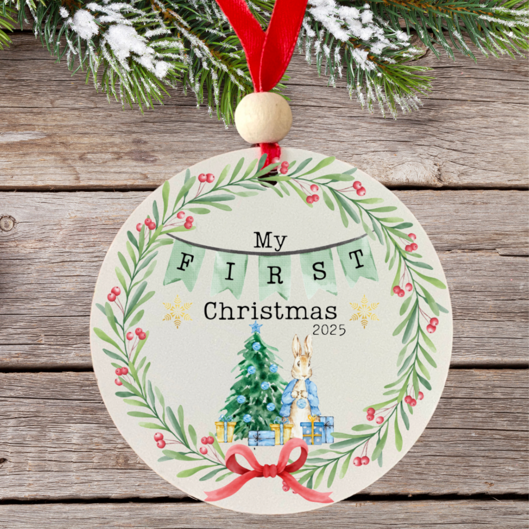 Personalise with Name - My First Christmas Bauble (more colour options)