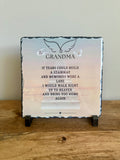 Ex-Display | Indoor/Outdoor - Rock Slate - Grandma In Memory Of Design (approx 20x20)