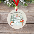 Personalised Family Christmas Lampost Design Bauble