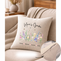 Personalised Floral Bee Garden Design Cushion