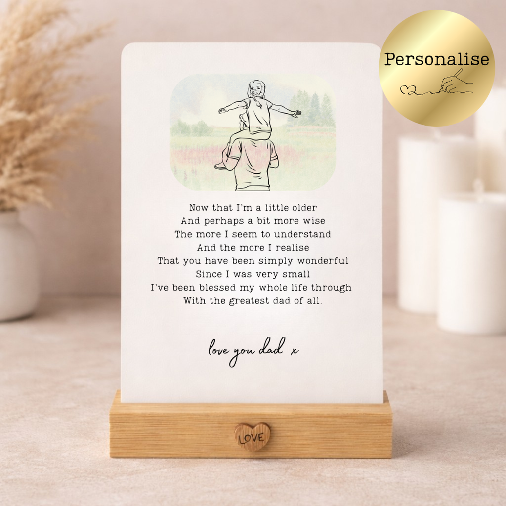 Personalised Metal Plaque - Father Daughter Design