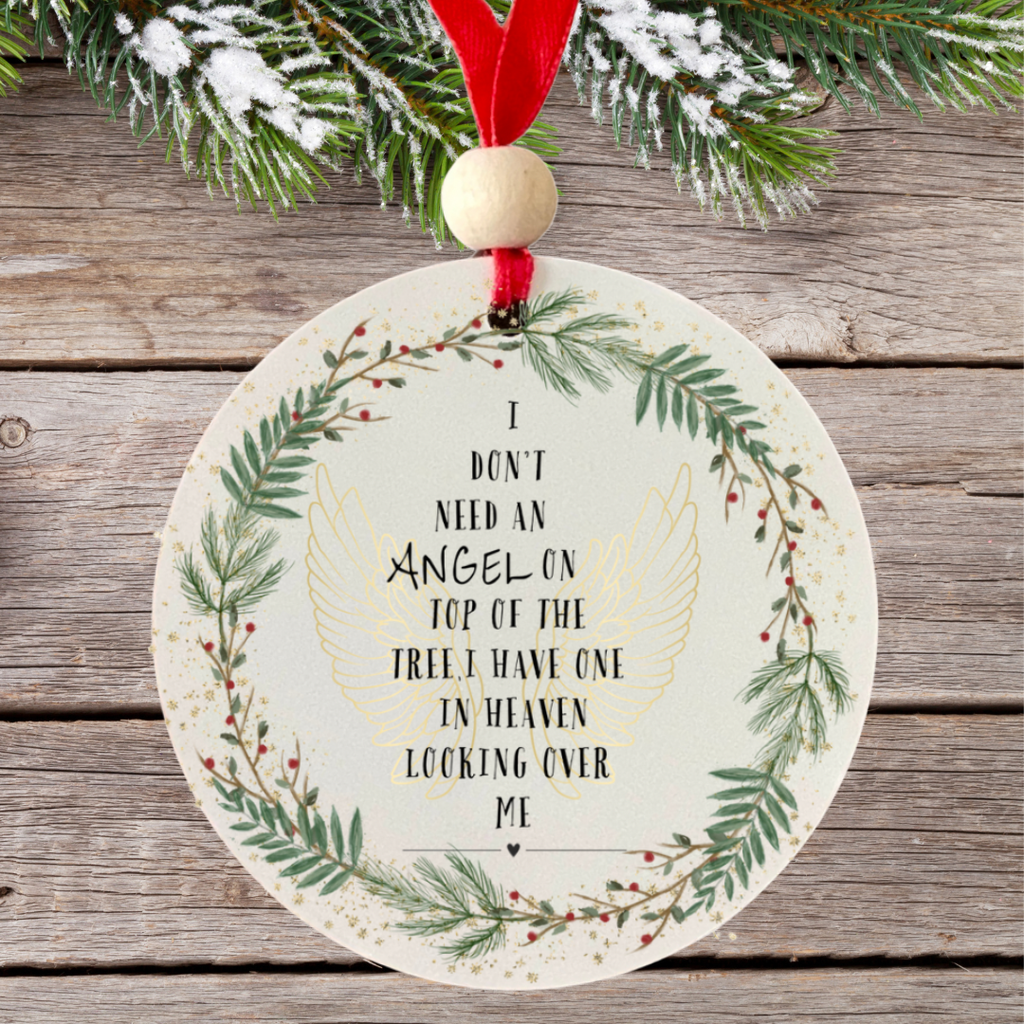 In memory Angel in Heaven Christmas Bauble