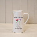Personalised Large ‘Any Name’ Love Grows Here Birth Flower Jug Vase
