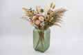 Vintage Green Dimpled Square Vase