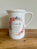 Ex-Display | Rustic Farmhouse Jug Vase - Friends Design | Large