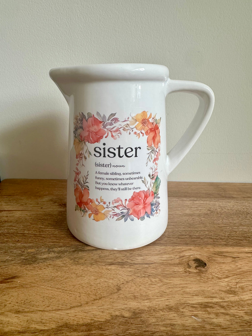 Ex-Display | Rustic Farmhouse Jug Vase - Sister Design| Small