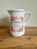 Ex-Display | Rustic Farmhouse Jug Vase - Sister Design| Small