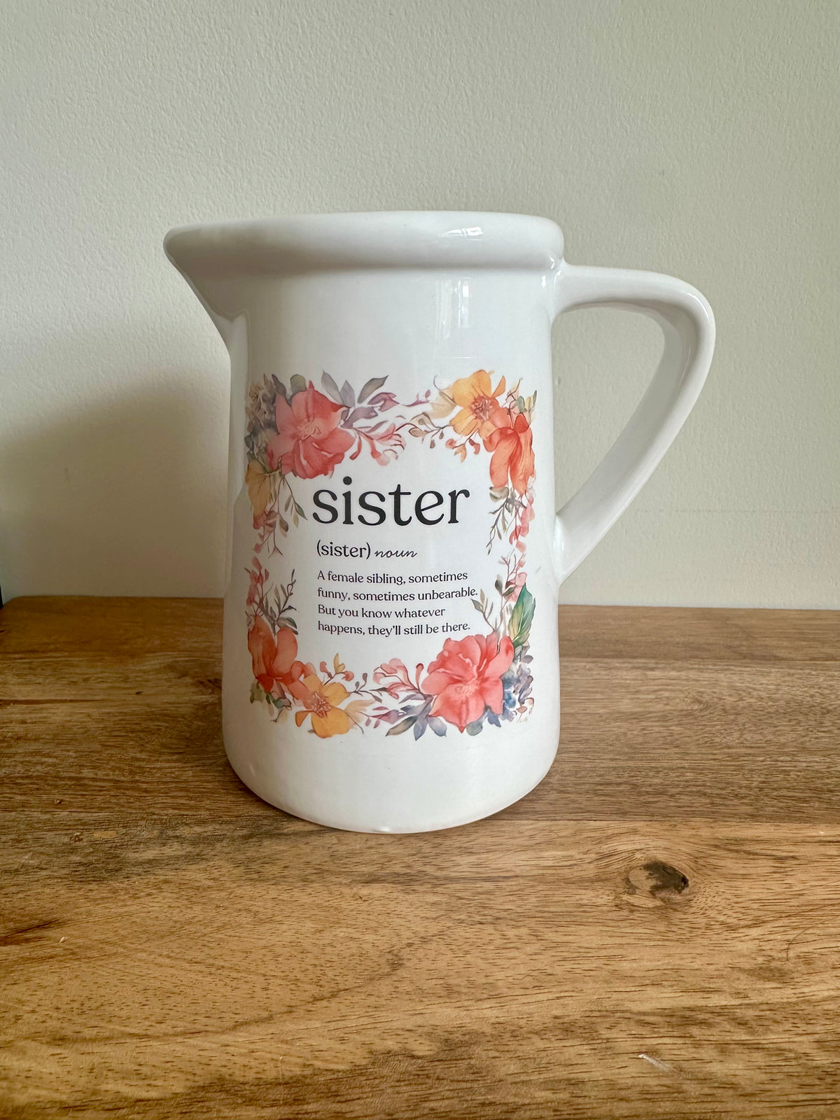 Ex-Display | Rustic Farmhouse Jug Vase - Sister Design| Small