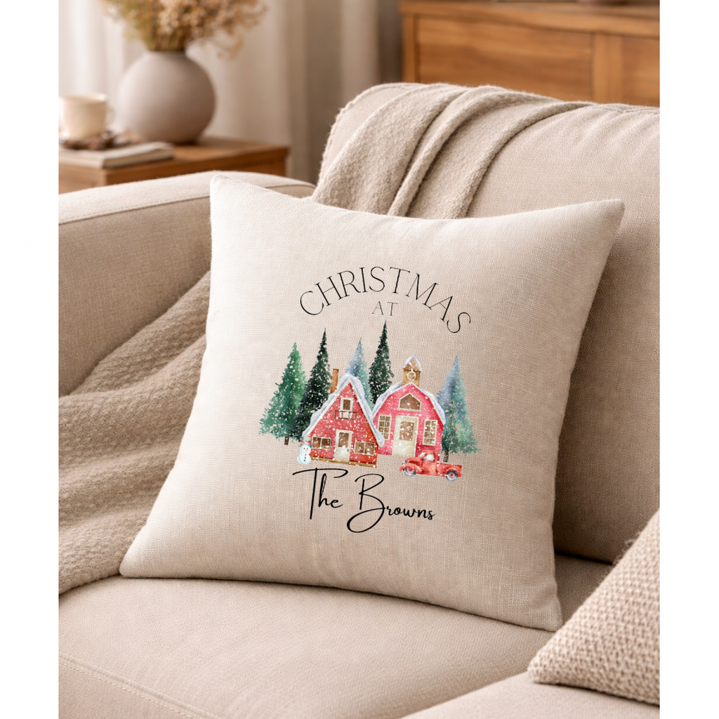 Personalised Family Christmas Cushion