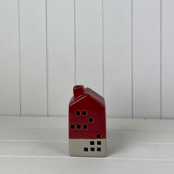 Red Ceramic House Decoration with LED