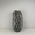 Grey Wicker Lantern