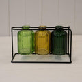 Three Glass Bottles with Stand