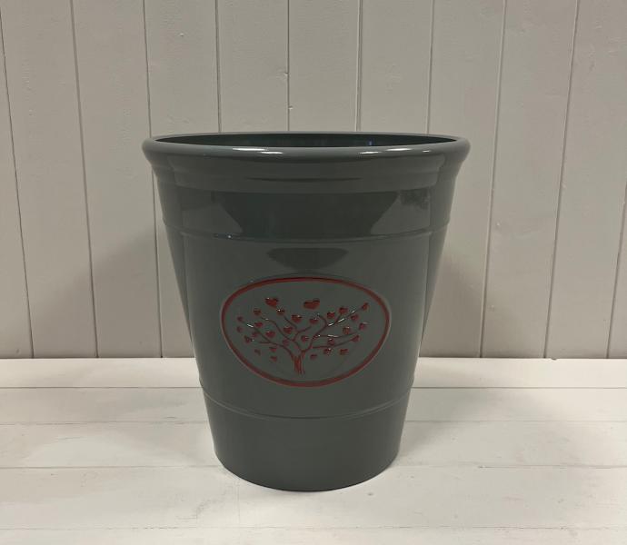 Grey Round Love Heart Tree Recycled Plastic Planter 13LTR