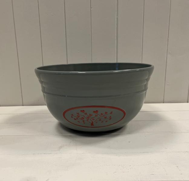 Grey Round Love Heart Tree Bowl Recycled Plastic Planter 6.6LTR