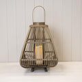 Medium Bamboo Lantern with LED Candle