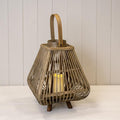 Small Bamboo Lantern with LED Candle