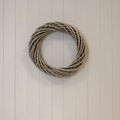 Grey Round Thick Willow Wreath