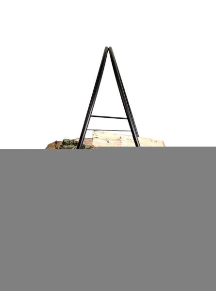 Black Fireside Metal Log Holder 47cm
