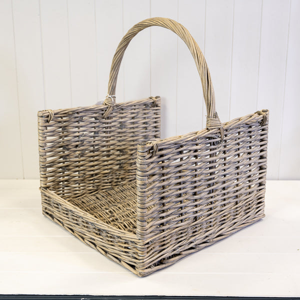 Greywash Willow Log Basket