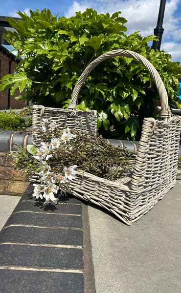 Greywash Willow Log Basket