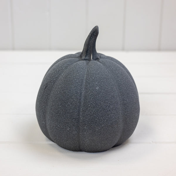 Black Ceramic Textured Pumpkin