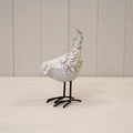 Glazed Ceramic Bird Ornament with Texture Detail - 196g