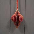 Hanging Handmade Burgundy Lantern Paper Decoration - Box of 6