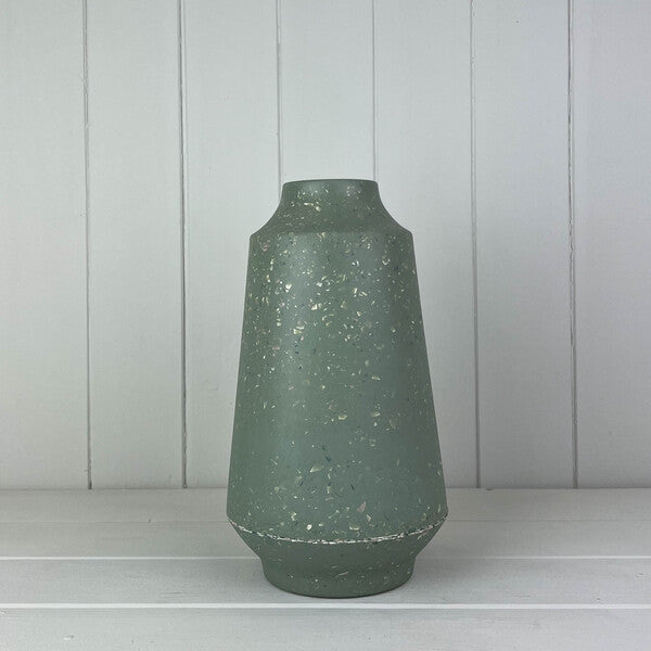 Earthy Sage bamboo Terrazzo Skandi Vase