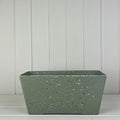 Earthy Sage Bamboo Terrazzo Windowsill Planter