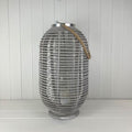 Greywashed Rattan Lantern